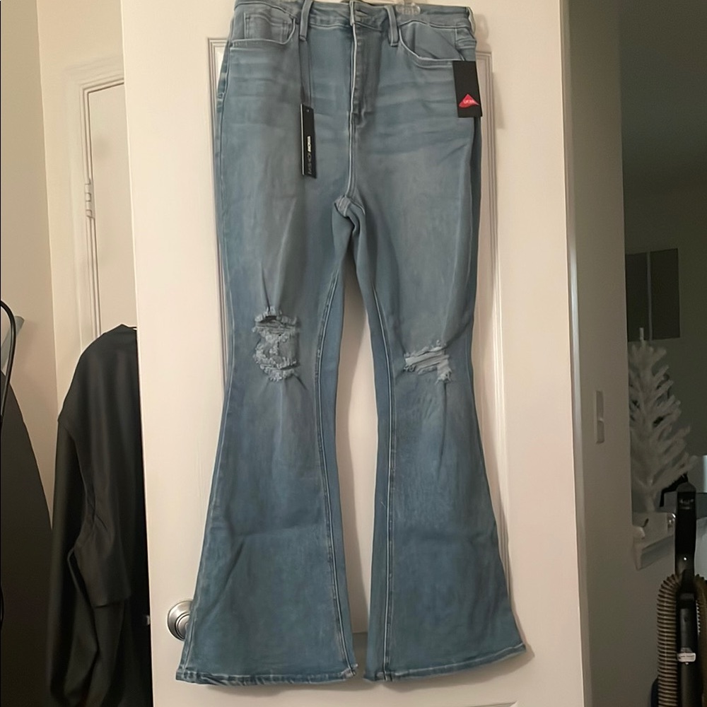 Women's Blue Flared Jeans